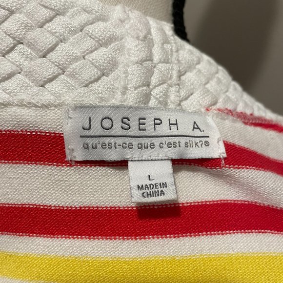 Joseph A. Womens Sleeveless Striped Scoop Neck Tunic Top sz L - Picture 2 of 4